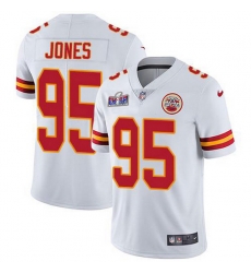 Nike Chiefs 95 Chris Jones White Youth Bound Stitched NFL Vapor Untouchable Limited 2024 Super Bowl LVIII Jersey Nike Chiefs 95 Chris Jones White Youth Bound Stitched NFL Vapor Untouchable Limited 2024 Super Bowl LVIII Jersey
