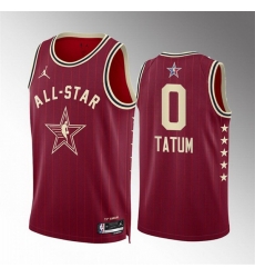 Men 2024 All Star 0 Jayson Tatum Crimson Stitched Basketball Jersey Men 2024 All Star 0 Jayson Tatum Crimson Stitched Basketball Jersey