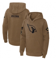 Youth Arizona Cardinals 2023 Brown Salute To Service Pullover Hoodie Youth Arizona Cardinals 2023 Brown Salute To Service Pullover Hoodie