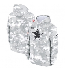 Youth Dallas Cowboys 2024 White Gray Salute To Service Pullover Hoodie Youth Dallas Cowboys 2024 White Gray Salute To Service Pullover Hoodie