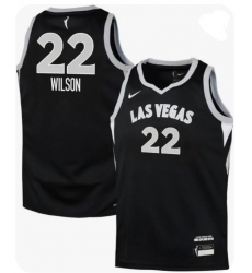 Men La Vegas Wilson #22 Black Stitched Basketball Jersey