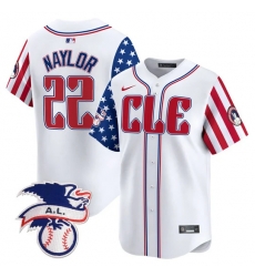 Men Cleveland Guardians 22 Josh Naylor White 2024 Fourth Of July Vapor Premier Limited Stitched Baseball Jersey Men Cleveland Guardians 22 Josh Naylor White 2024 Fourth Of July Vapor Premier Limited Stitched Baseball Jersey