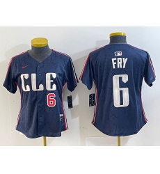 Women 27 Cleveland Guardians 6 David Fry Navy 2024 City Connect Limited Stitched jerseys Women 27 Cleveland Guardians 6 David Fry Navy 2024 City Connect Limited Stitched jerseys