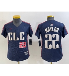 Youth Cleveland Guardians 22 Josh Naylor Navy 2024 City Connect Limited Stitched jerseys Youth Cleveland Guardians 22 Josh Naylor Navy 2024 City Connect Limited Stitched jerseys