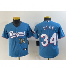 Youth MLB Rangers 34 Nolan Ryan Blue Nike Cool Base Youth Jersey Youth MLB Rangers 34 Nolan Ryan Blue Nike Cool Base Youth Jersey