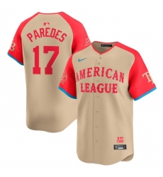 Men American League 17 Isaac Paredes Cream 2024 All Star Limited Stitched Jersey Men American League 17 Isaac Paredes Cream 2024 All Star Limited Stitched Jersey