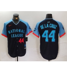 Men National League 44 Elly De La Cruz Navy 2024 All Star Limited Stitched Baseball Jersey 1 Men National League 44 Elly De La Cruz Navy 2024 All Star Limited Stitched Baseball Jersey 1