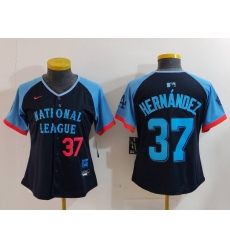 Women National League 37 Teoscar Hernandez Navy 2024 All Star Limited Stitched Baseball Jersey 3 Women National League 37 Teoscar Hernandez Navy 2024 All Star Limited Stitched Baseball Jersey 3