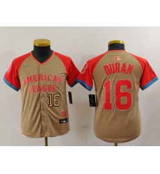 Youth American League 16 Jarren Duran Cream 2024 All Star Limited Stitched Jersey 1 Youth American League 16 Jarren Duran Cream 2024 All Star Limited Stitched Jersey 1
