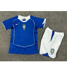 Youth Retro Soccer Jerseys Brazil Blue Youth Retro Soccer Jerseys Brazil Blue