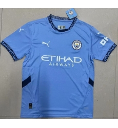 Men 2024 2025 Soccer Jersey Manchester City Blue Home Men 2024 2025 Soccer Jersey Manchester City Blue Home