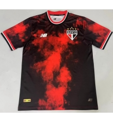 Men 2024 2025 Soccer Jersey San Paulo Black Red Men 2024 2025 Soccer Jersey San Paulo Black Red