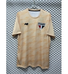 Men 2024 2025 Soccer Jersey Sao Paulo Brazil Yellow Men 2024 2025 Soccer Jersey Sao Paulo Brazil Yellow