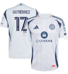 Men's Chicago Fire Brian Gutierrez adidas Light Blue 2025 The Municipal Kit Authentic Player Jersey
