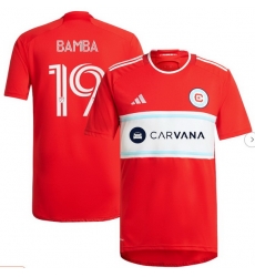 Men's Chicago Fire Jonathan Bamba adidas Red 2024 Return To Red Replica Player Jersey