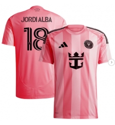 Men's Inter Miami CF Jordi Alba adidas Light Pink 2025 Euforia Replica Player Jersey Men's Inter Miami CF Jordi Alba adidas Light Pink 2025 Euforia Replica Player Jersey