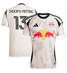 Men's New York Red Bulls Eric Maxim Choupo-Moting adidas Tan 2025 Stone Kit Replica Player Jersey