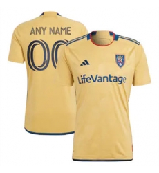 Men Real Salt Lake Custom 2023 24 Away Replica Gold Men Real Salt Lake Custom 2023 24 Away Replica Gold
