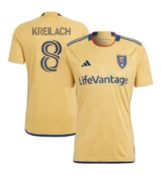Men Real Salt Lake Damir Kreilach 2023 24 Away Replica Gold Men Real Salt Lake Damir Kreilach 2023 24 Away Replica Gold
