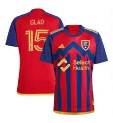 Men Real Salt Lake Justen Glad 2024 25 Away Replica Red Men Real Salt Lake Justen Glad 2024 25 Away Replica Red