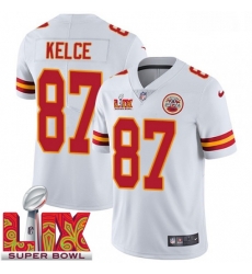 Youth Kansas City Chiefs Travis Kelce #87 White 2024 2025 Super Bowl LIX F U S E Stitched Jersey Youth Kansas City Chiefs Travis Kelce #87 White 2024 2025 Super Bowl LIX F U S E Stitched Jersey