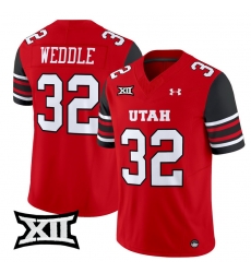 Men Women Youth Utah Utes 32 Eric Weddle Red 2024 Vapor Limited Jersey All Stitched