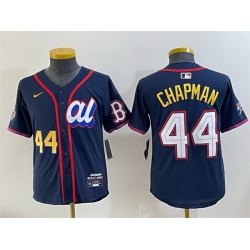 Women American League 44 Aroldis Chapman Navy 2025 All Star Edition Limited Stitched Baseball Jersey 28Run Small 29