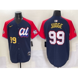 Men American League 99 Aaron Judge Navy Red Alternate 2025 All Star Edition Limited Stitched Baseball Jersey