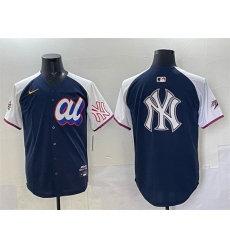 Men American League New York Yankees Team Big Logo Navy Alternate 2025 All Star Edition Limited Stitched Baseball Jersey