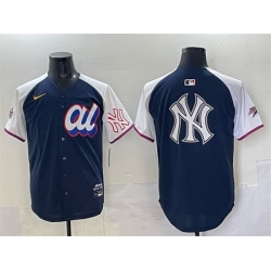 Men American League New York Yankees Team Big Logo Navy Alternate 2025 All Star Edition Limited Stitched Baseball Jersey