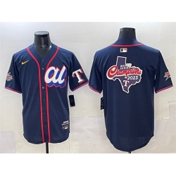 Men American League Texas Rangers Team Big Logo Navy 2025 All Star Edition Limited Stitched Baseball Jersey