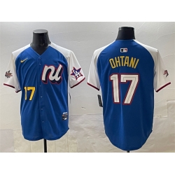 Men National League 17 Shohei Ohtani Blue Alternate 2025 All Star Edition Limited Stitched Baseball Jersey