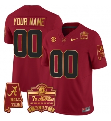 Men Women Youth Alabama Crimson Tide Nick Saban 7x Champions Patch Gold Trim Custom Jersey All Stitched Crimson Men Women Youth Alabama Crimson Tide Nick Saban 7x Champions Patch Gold Trim Custom Jersey All Stitched Crimson