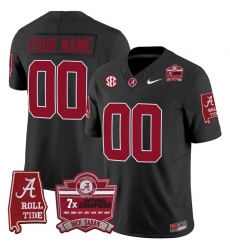 Men Women Youth Alabama Crimson Tide Nick Saban 7x Champions Patch Vapor Custom Jersey All Stitched Black