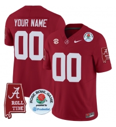 Men Women Youth Alabama Crimson Tide Rose Bowl Patch Vapor Limited Custom Jersey All Stitched Crimson