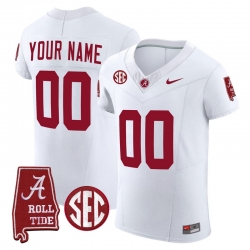 Men Women Youth Alabama Crimson Tide Vapor Elite Custom Jersey All Stitched White