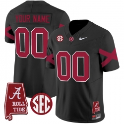 Men Women Youth Alabama Crimson Tide Vapor Limited Custom Jersey V6 Alabama Map All Stitched Black