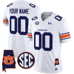 Men Women Youth Auburn Tigers 2024 Alabama Patch Vapor Limited Custom Jersey All Stitched White