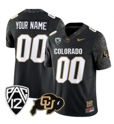 Men Women Youth Colorado Buffaloes Rocky Style Vapor Limited Custom Jersey All stitched Black