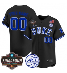 Men Women Youth Duke Blue Devils 2025 Final Four Patch Vapor Baseball Custom Jersey All Stitched Black