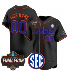 Men Women Youth Florida Gators 2025 Final Four Patch Vapor Baseball Custom Jersey All Stitched Black