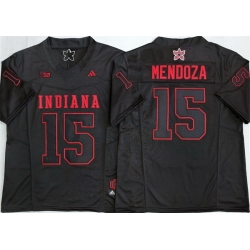 Men Indiana Hoosiers 15 Fernando Mendoza Black 2026 F U S E  Stitched Basketball Jersey