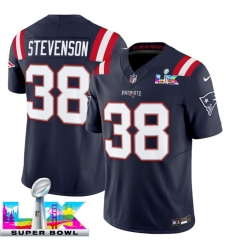Men New England Patriots 38 Rhamondre Stevenson Navy 2025 F U S E Super Bowl LX Patch Vapor Limited Stitched Football Jersey Men New England Patriots 38 Rhamondre Stevenson Navy 2025 F U S E Super Bowl LX Patch Vapor Limited Stitched Football Jersey