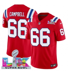 Men New England Patriots 66 Will Campbell Red 2025 F U S E Super Bowl LX Patch Vapor Limited Stitched Football Jersey Men New England Patriots 66 Will Campbell Red 2025 F U S E Super Bowl LX Patch Vapor Limited Stitched Football Jersey