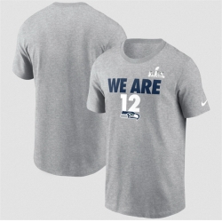 Men Seattle Seahawks Heather Gray 2025 Super Bowl LX Fast As Fast Gets T Shirt