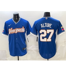 Men Venezuela Baseball  27 Jose Altuve Royal 2026 World Baseball Classic Road Stadium Stitched Jersey