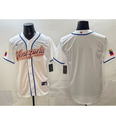 Men Venezuela Baseball Blank White 2026 World Baseball Classic Home Stadium Stitched Jersey
