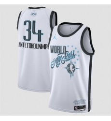 Men 2026 All Star  34 Giannis Antetokounmpo White Stitched Basketball Jersey